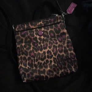Cheetah print coach crossbody